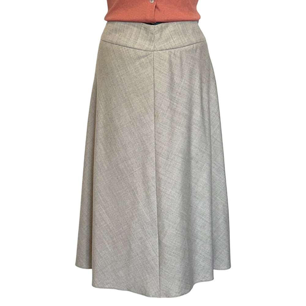 Talbots Womens Gray Wool Blend A-Line Midi Skirt Size 4 JO1865 07/11 Business‎